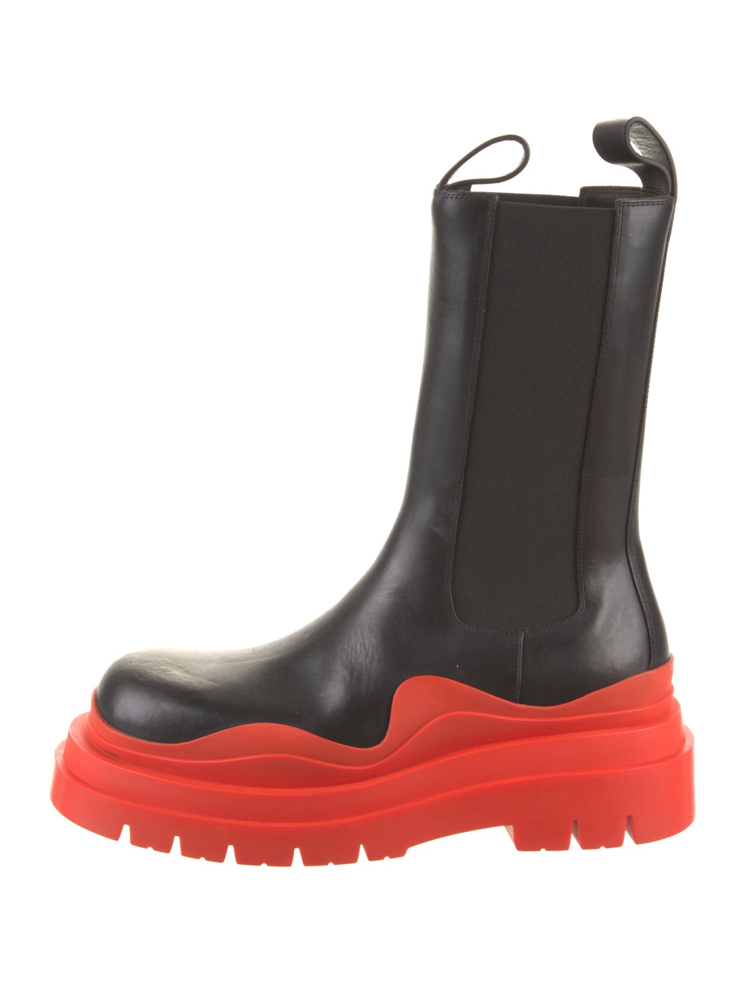 Bottega Veneta Leather Colorblock Pattern Chelsea Boots