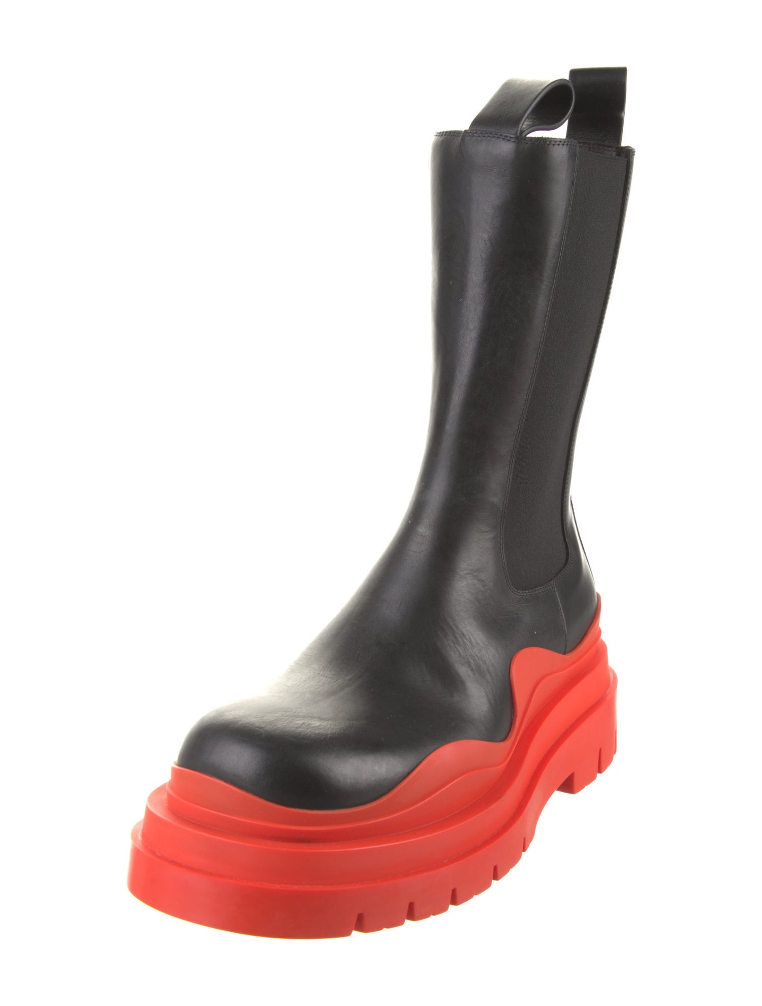 Bottega Veneta Leather Colorblock Pattern Chelsea Boots