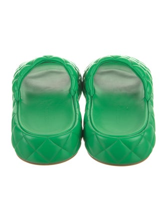 Bottega Veneta Quilted Pattern Leather Slides