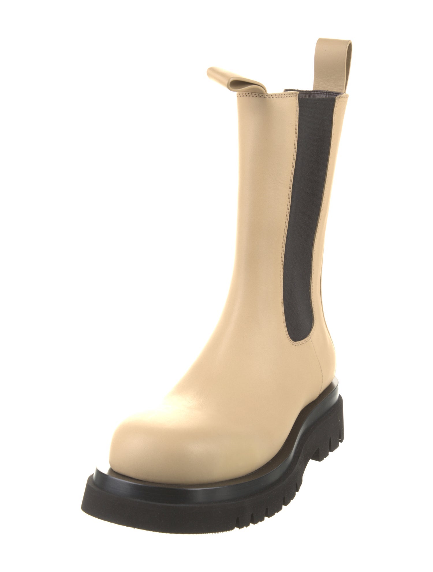 Bottega Veneta Leather Colorblock Pattern Chelsea Boots