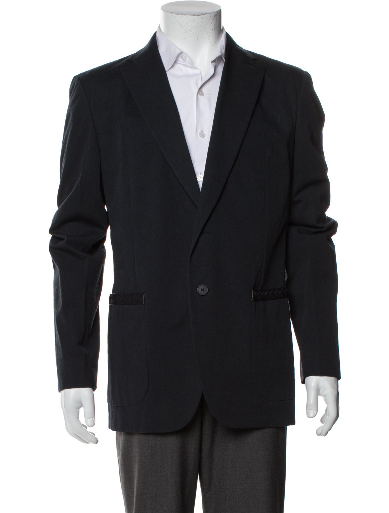 Bottega Veneta Intrecciato Weave Leather Trim Embellishment Blazer w/ Tags