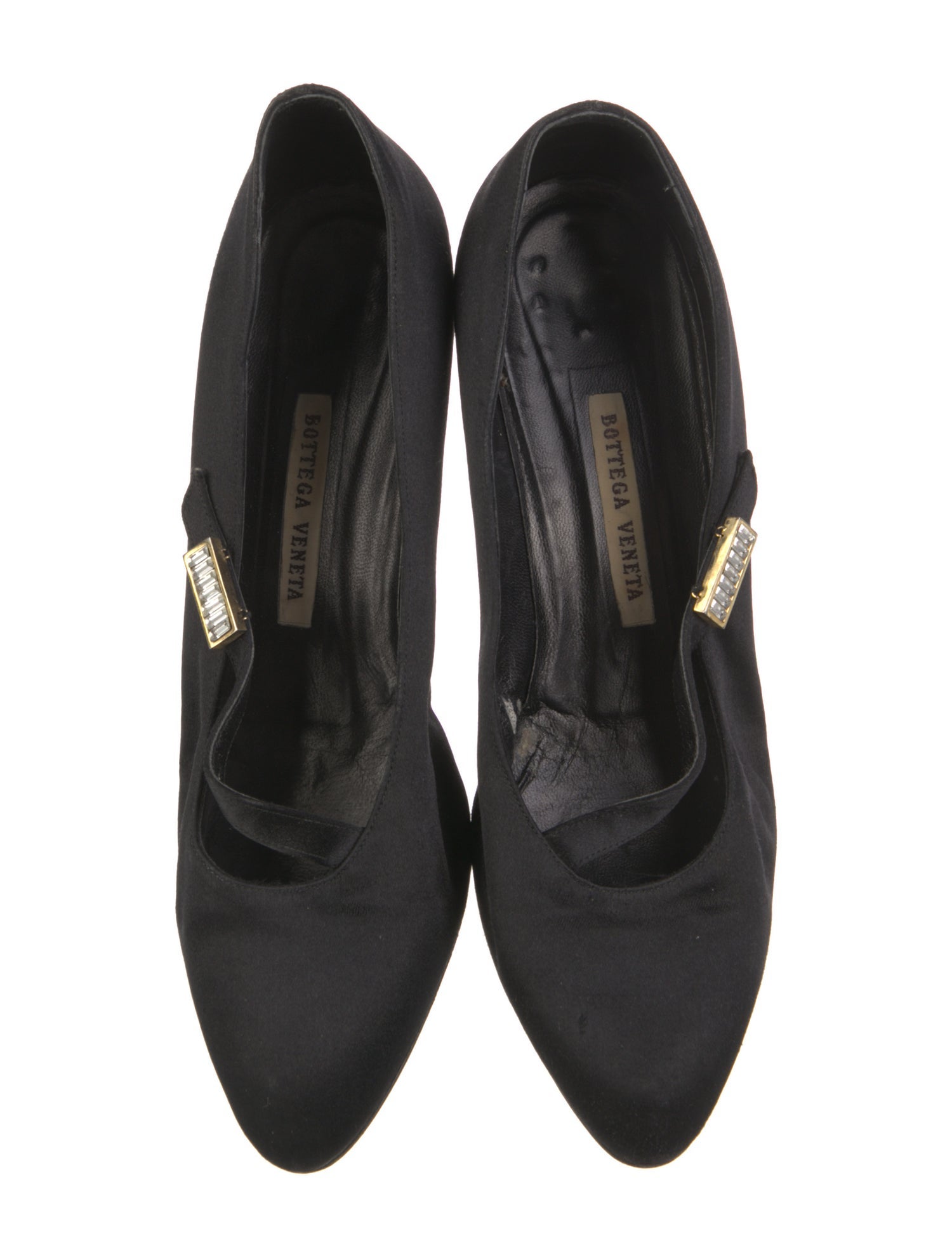 Bottega Veneta Intrecciato Weave Satin Pumps