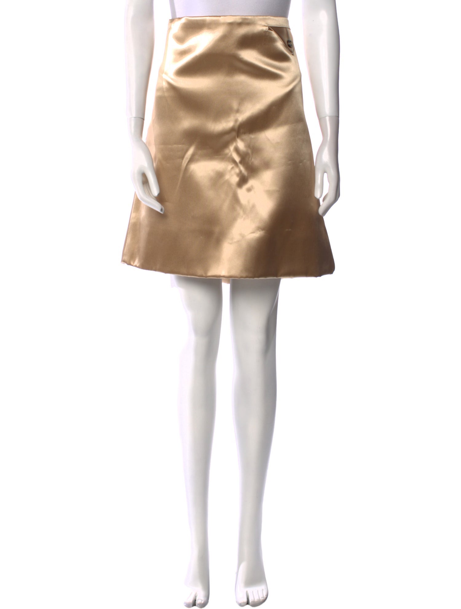 Bottega Veneta Satin Knee-Length Skirt