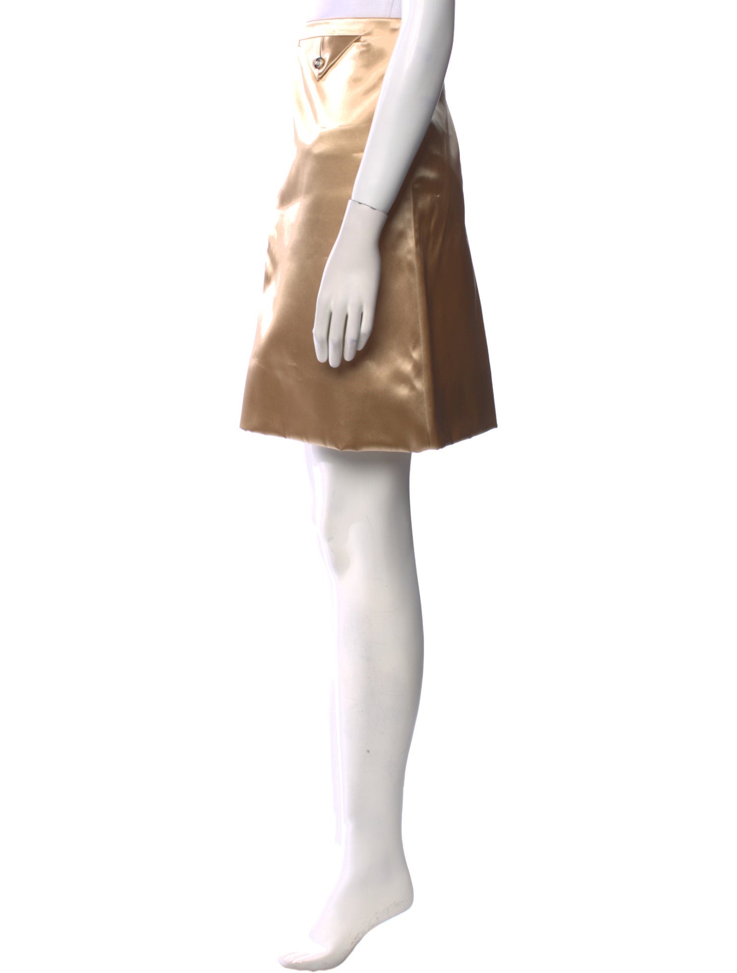 Bottega Veneta Satin Knee-Length Skirt