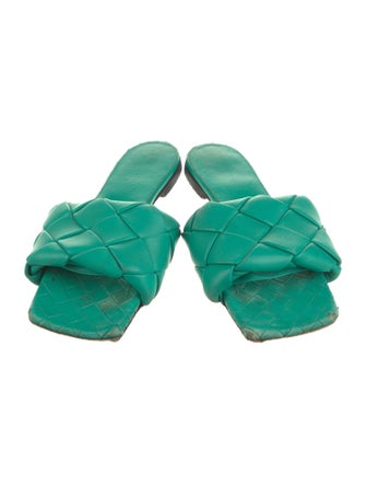 Bottega Veneta Intrecciato Weave Leather Slides