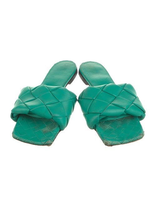 Bottega Veneta Intrecciato Weave Leather Slides