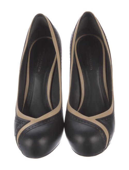 Bottega Veneta Leather Colorblock Pattern Pumps