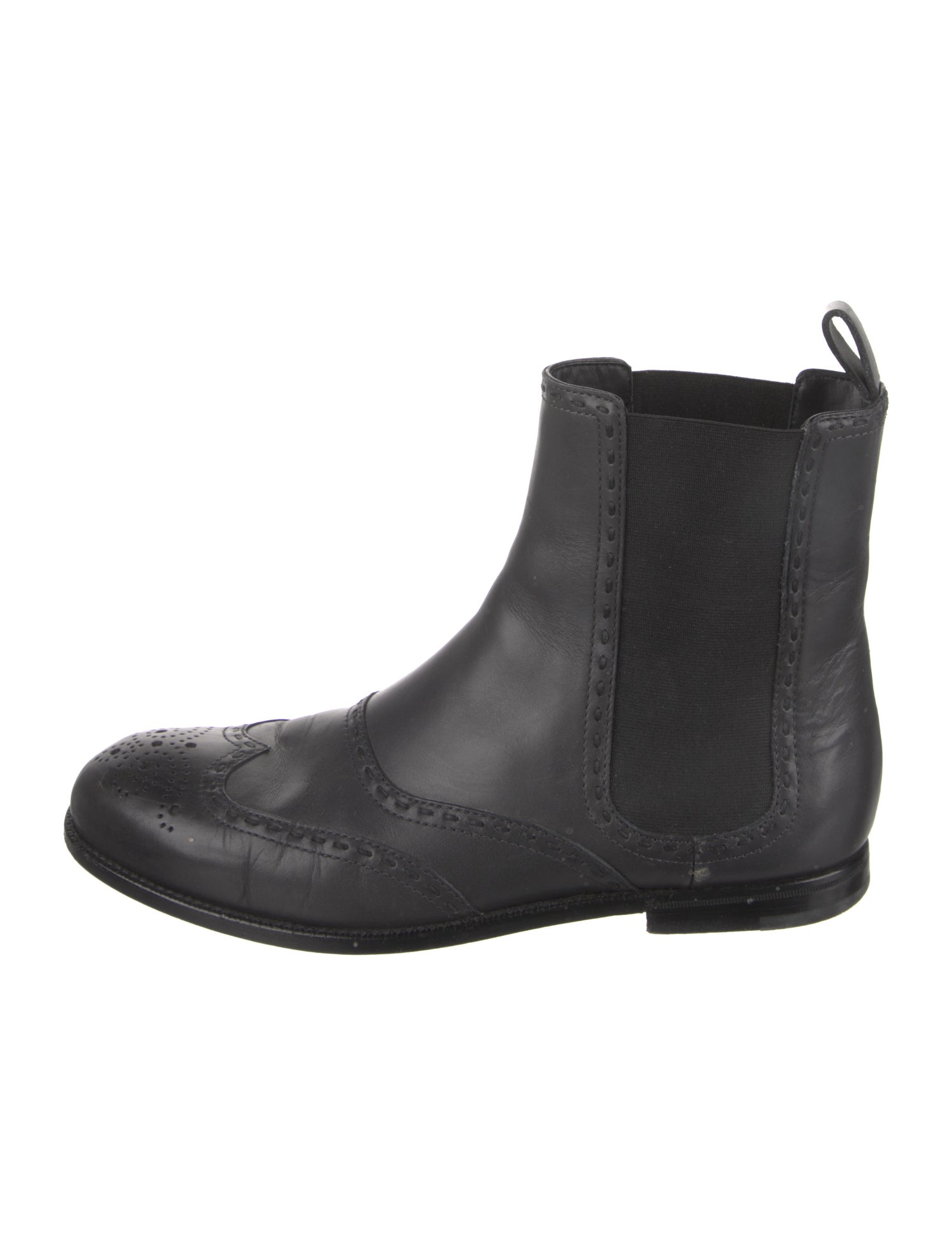 Bottega Veneta Leather Lasercut Accents Chelsea Boots