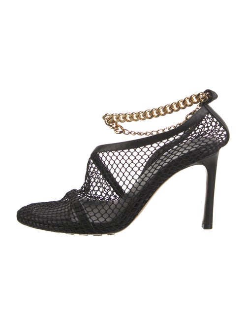 Bottega Veneta Mesh Chain-Link Accents Slingback Pumps