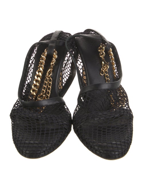 Bottega Veneta Mesh Chain-Link Accents Slingback Pumps