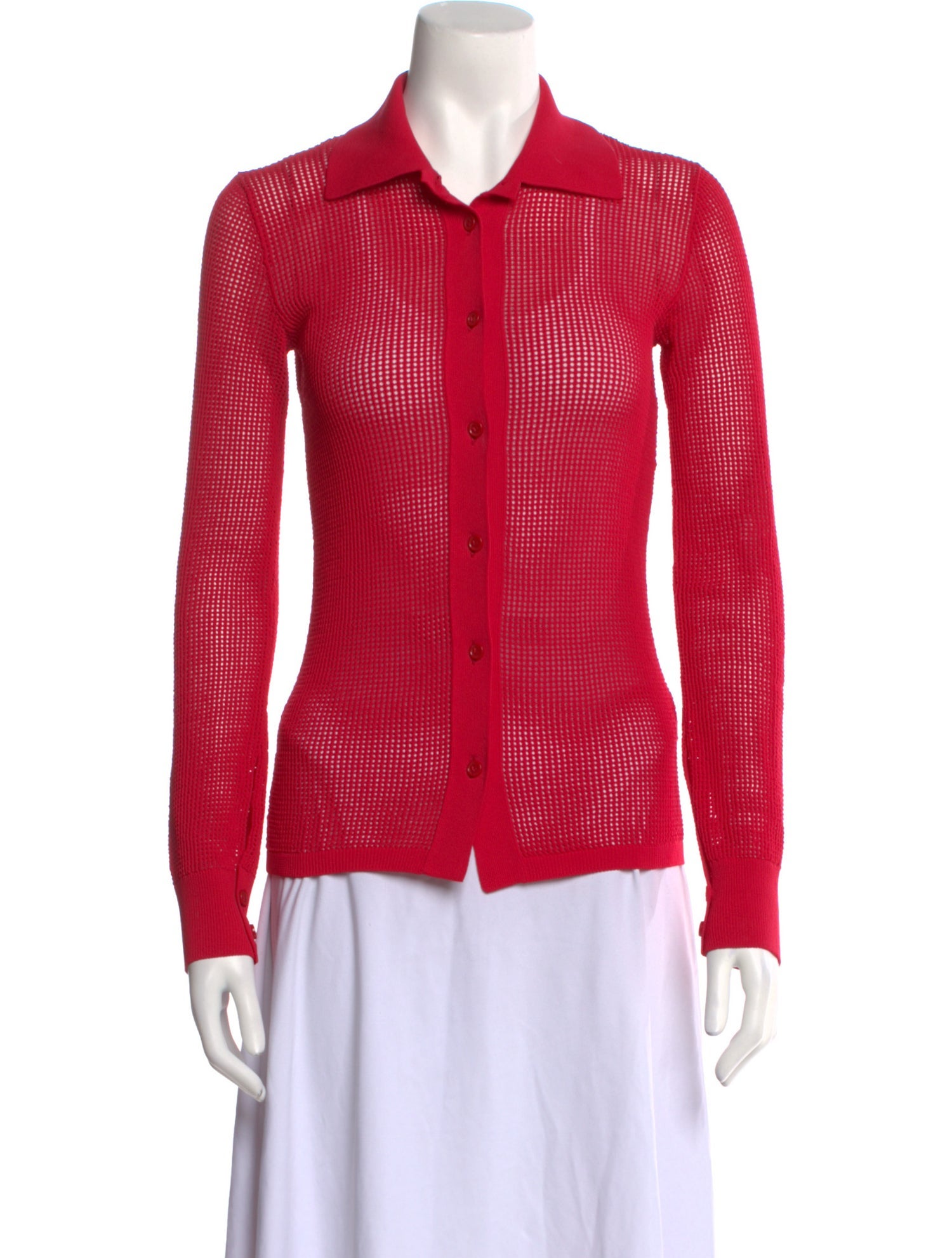 Bottega Veneta Long Sleeve Button-Up Top