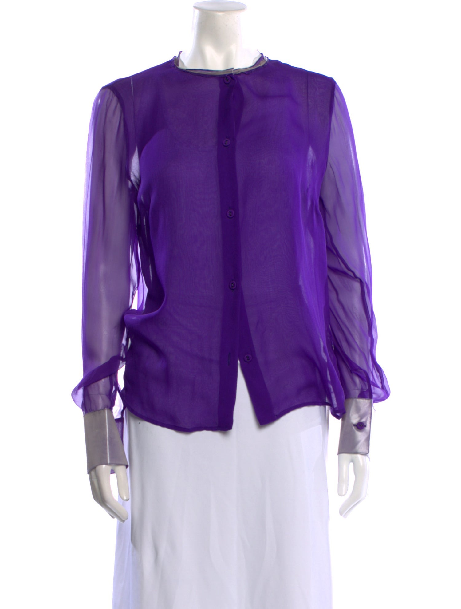 Bottega Veneta Silk Crew Neck Blouse