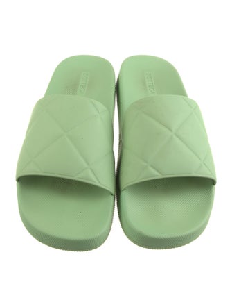 Bottega Veneta Intrecciato Weave Rubber Slides
