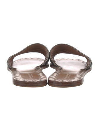 Bottega Veneta Intrecciato Weave Leather Slides