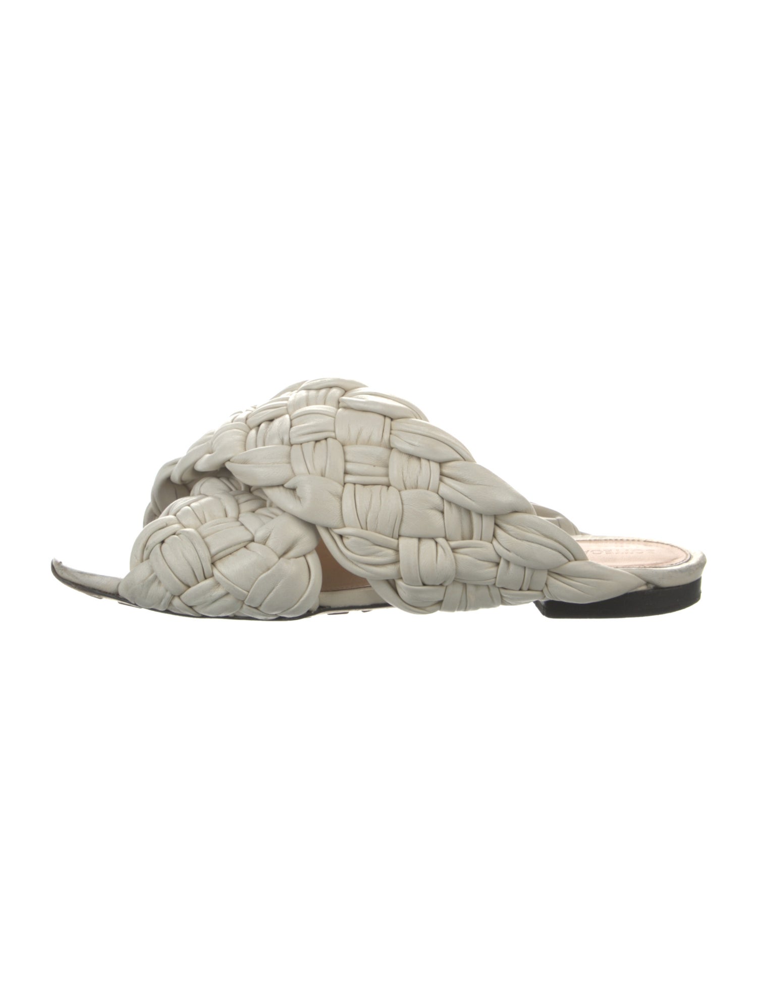 Bottega Veneta Intrecciato Weave Leather Slides