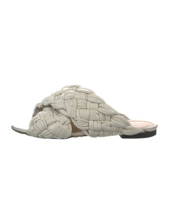 Bottega Veneta Intrecciato Weave Leather Slides