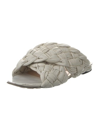 Bottega Veneta Intrecciato Weave Leather Slides