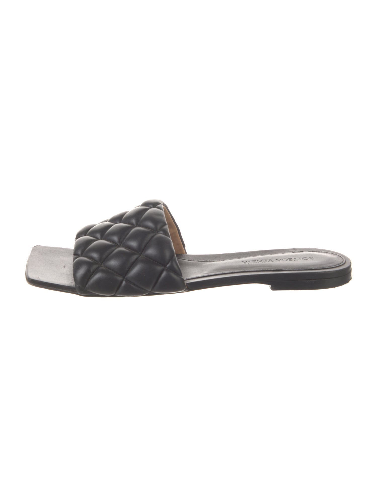 Bottega Veneta Quilted Pattern Leather Slides