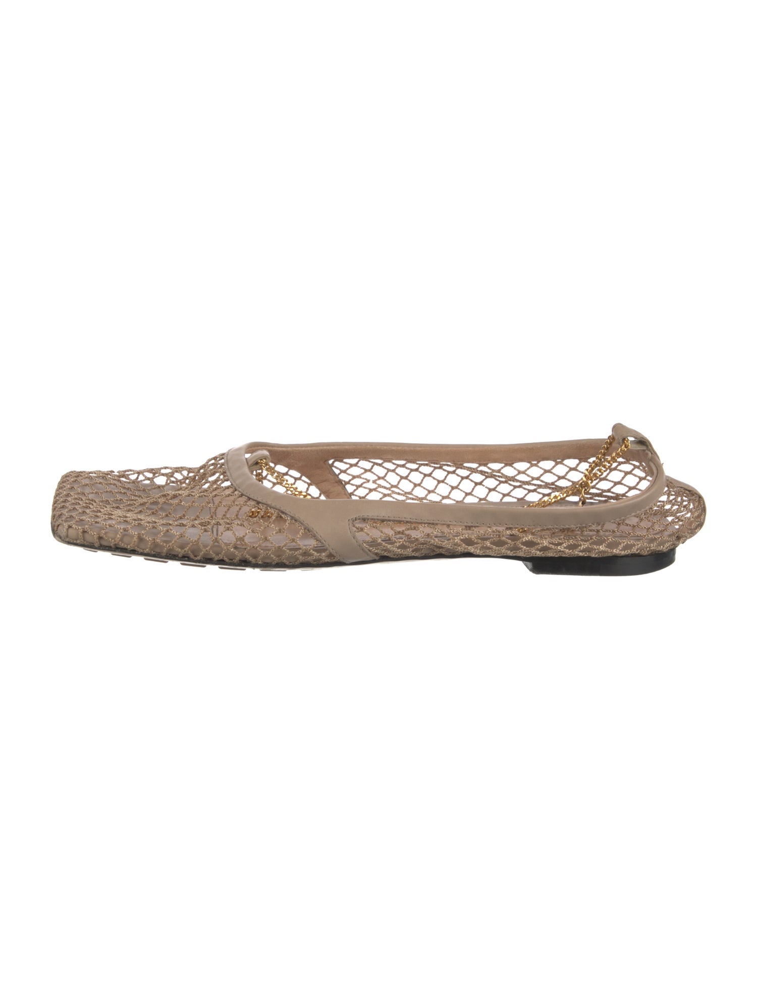 Bottega Veneta Mesh Chain-Link Accents Flats