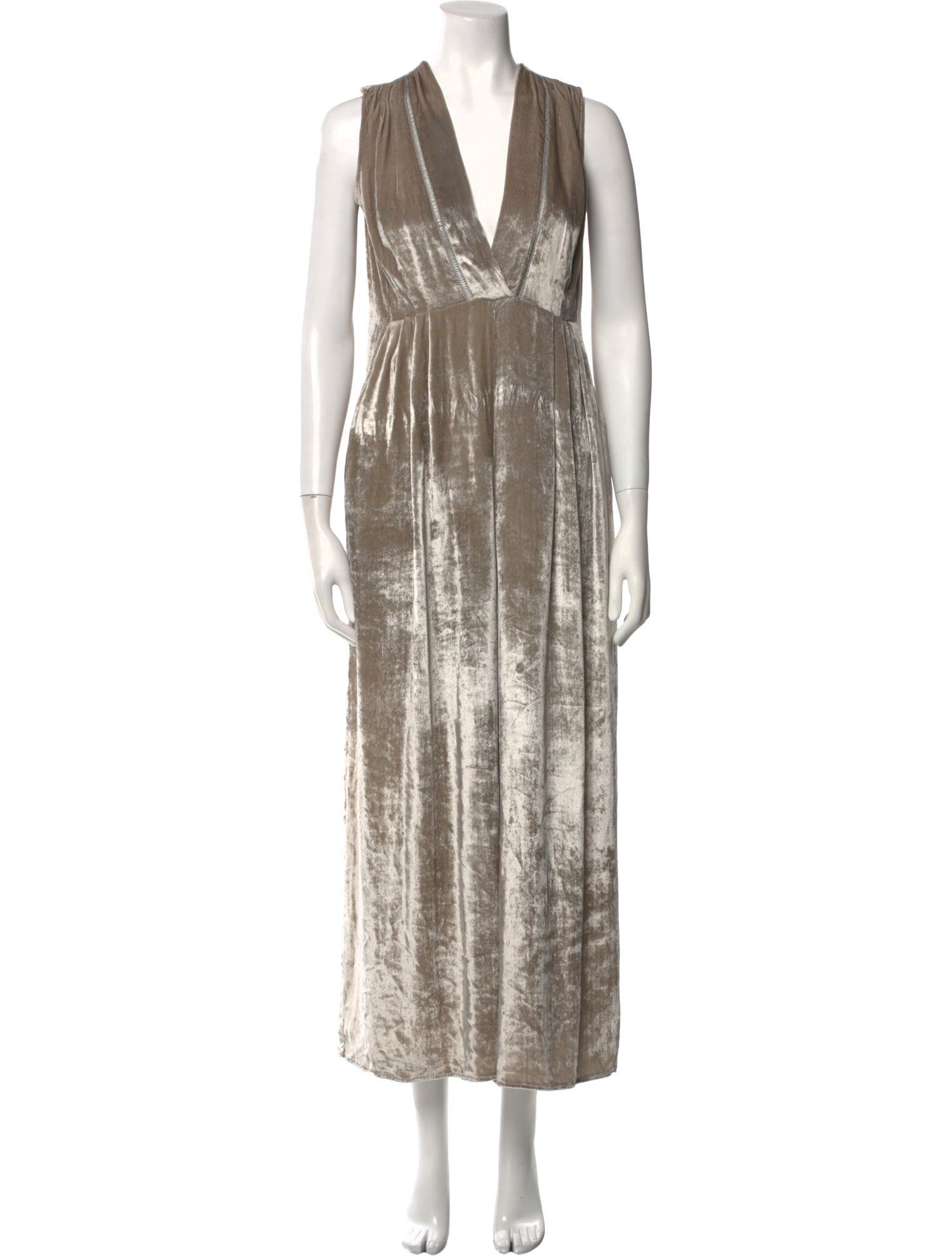 Bottega Veneta Velvet Plunge Neckline Jumpsuit