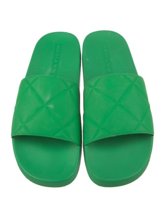 Bottega Veneta Intrecciato Weave Rubber Slides