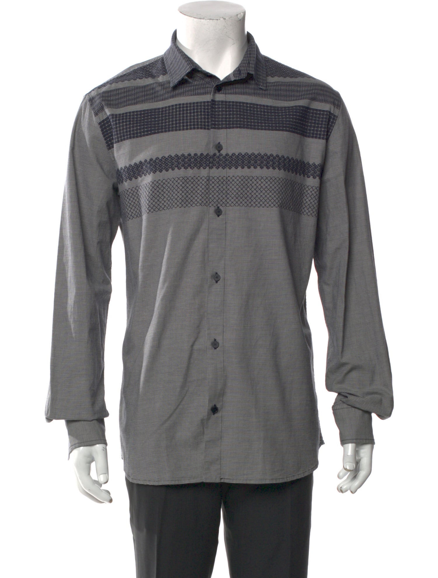 Bottega Veneta Plaid Print Long Sleeve Shirt