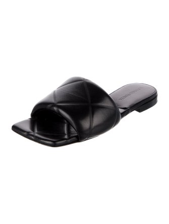 Bottega Veneta Quilted Pattern Leather Slides