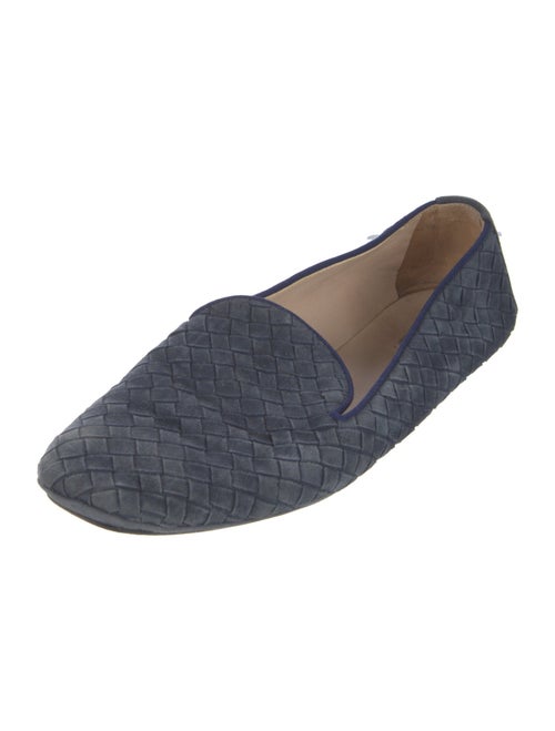 Bottega Veneta Intrecciato Weave Suede Flats