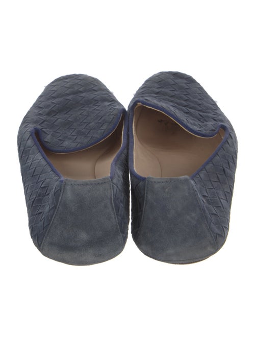 Bottega Veneta Intrecciato Weave Suede Flats