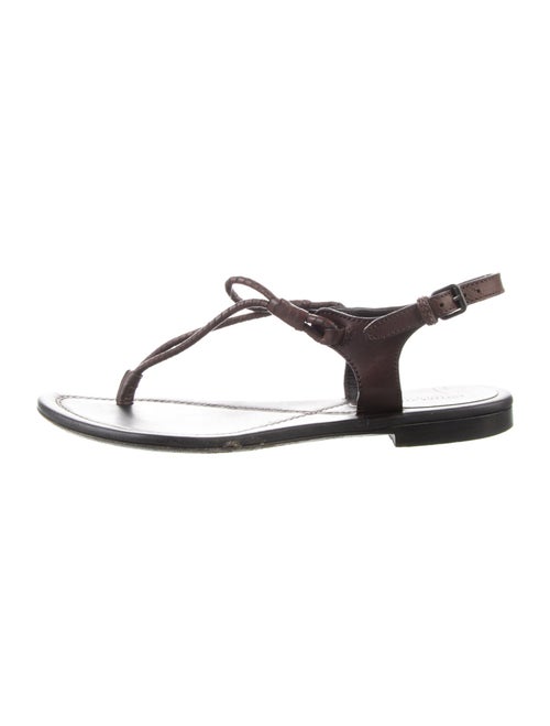Bottega Veneta Leather T-Strap Sandals