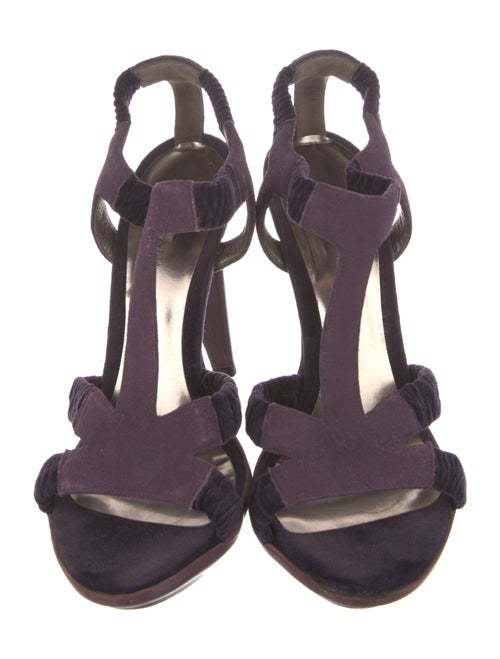 Bottega Veneta Suede T-Strap Sandals