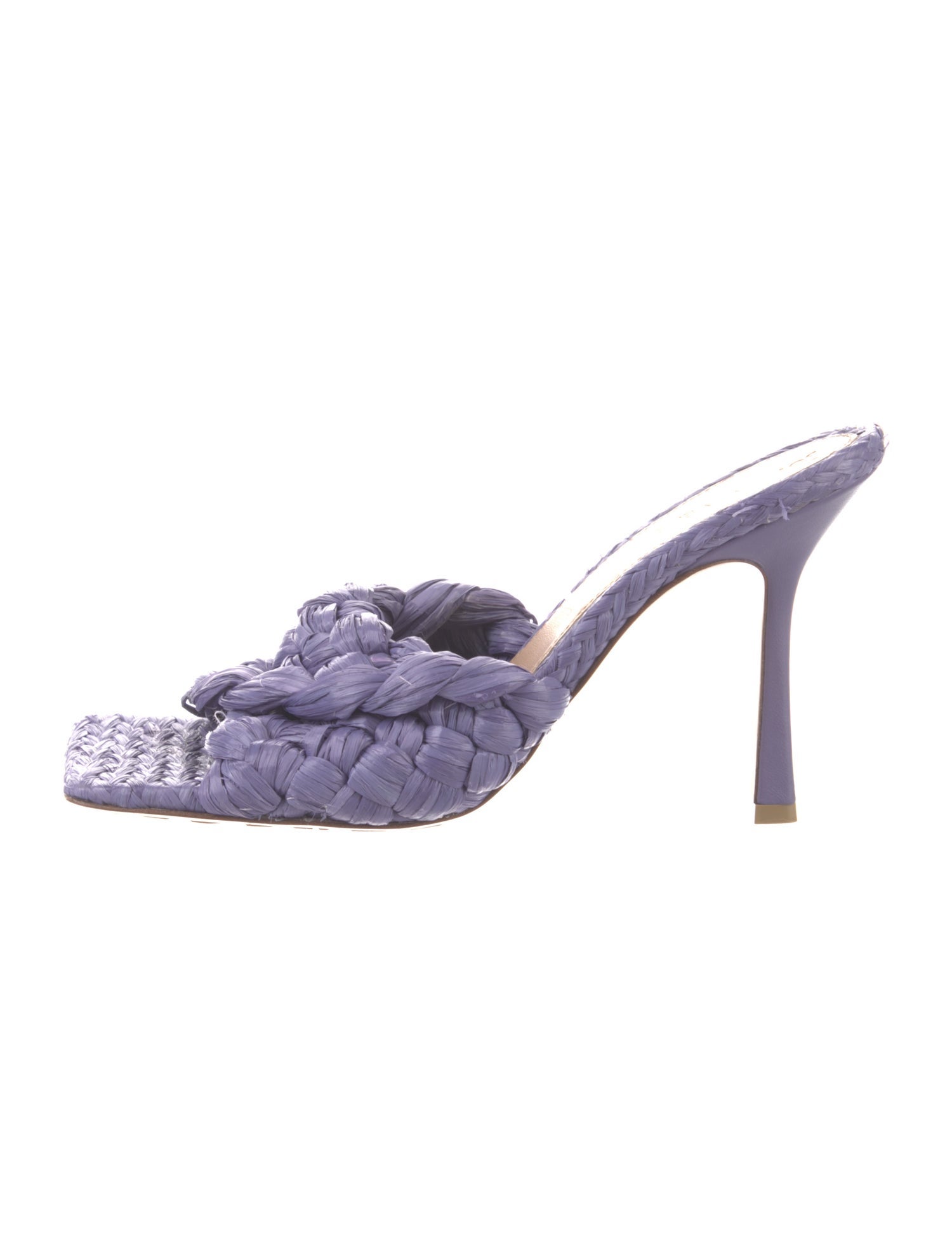 Bottega Veneta Intrecciato Weave Raffia Slides