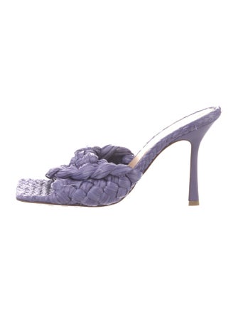 Bottega Veneta Intrecciato Weave Raffia Slides