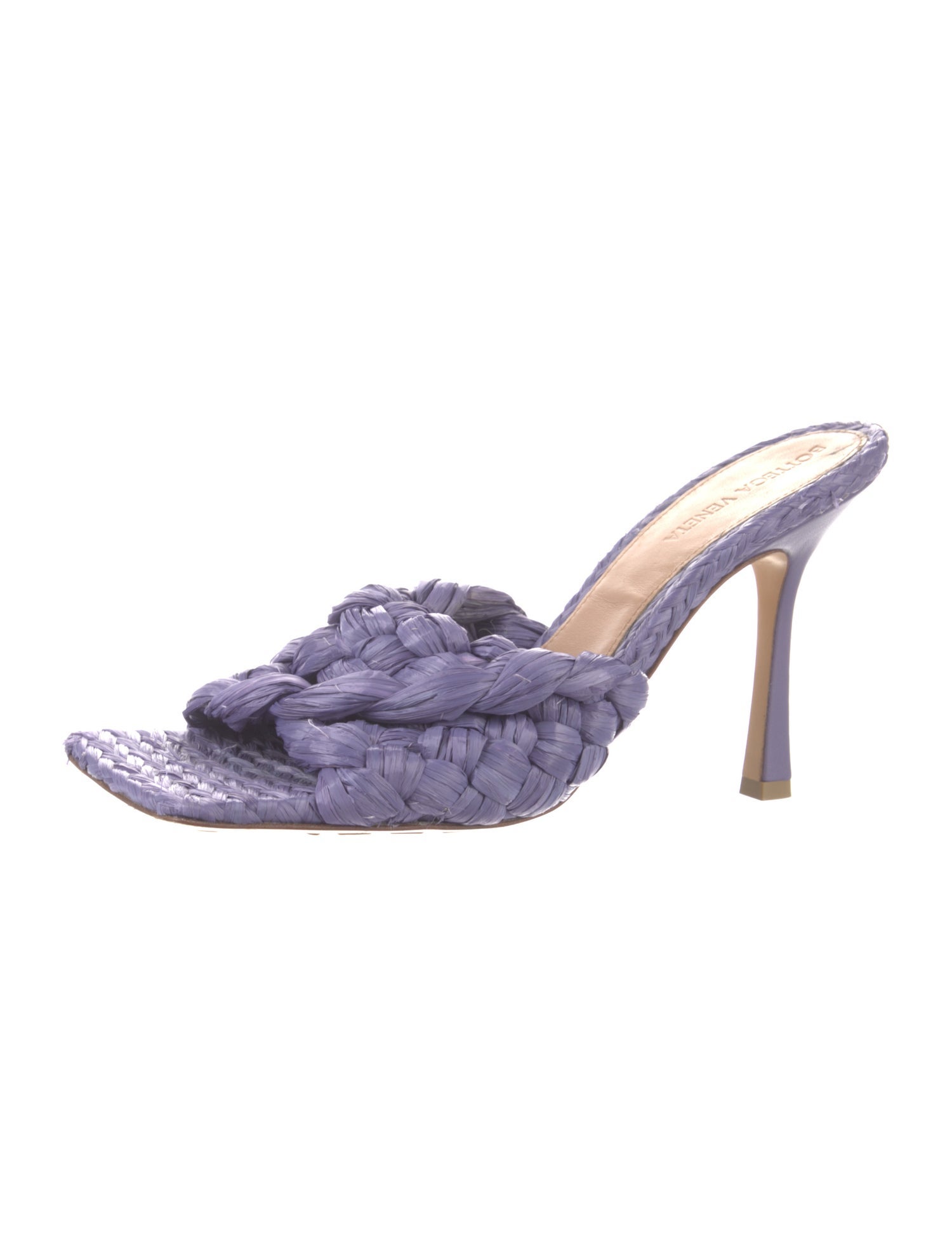 Bottega Veneta Intrecciato Weave Raffia Slides