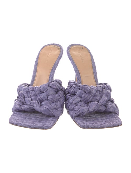 Bottega Veneta Intrecciato Weave Raffia Slides