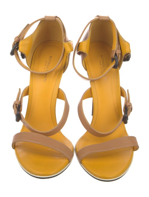 Bottega Veneta Leather Colorblock Pattern Sandals
