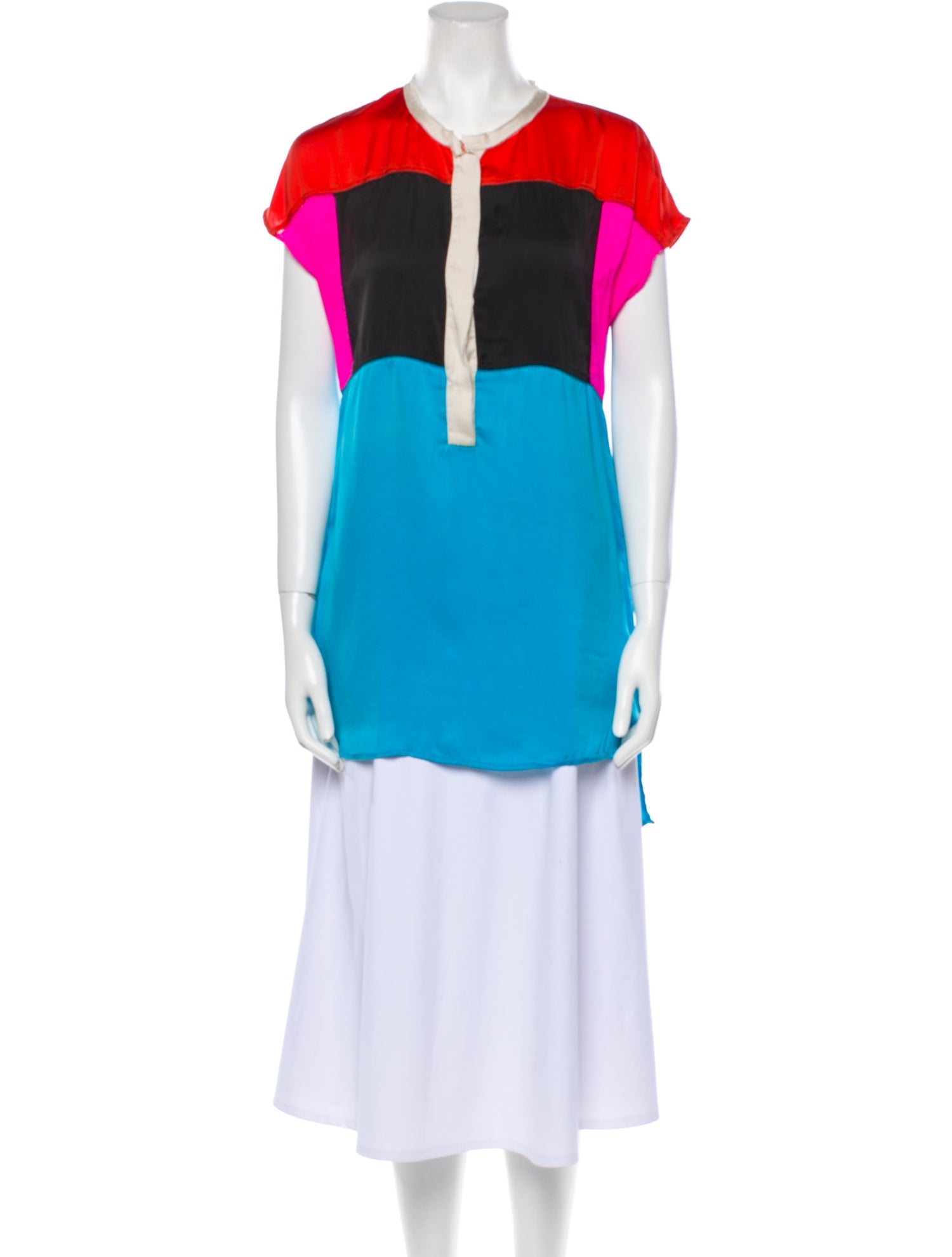 Bottega Veneta Silk Mock Neck Tunic