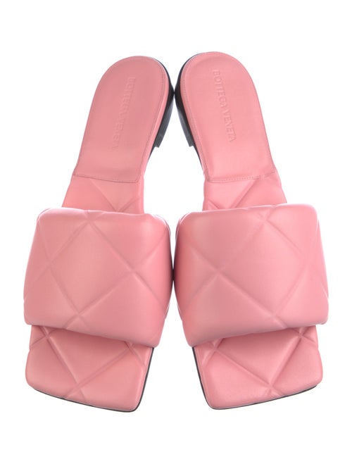 Bottega Veneta Quilted Pattern Leather Slides