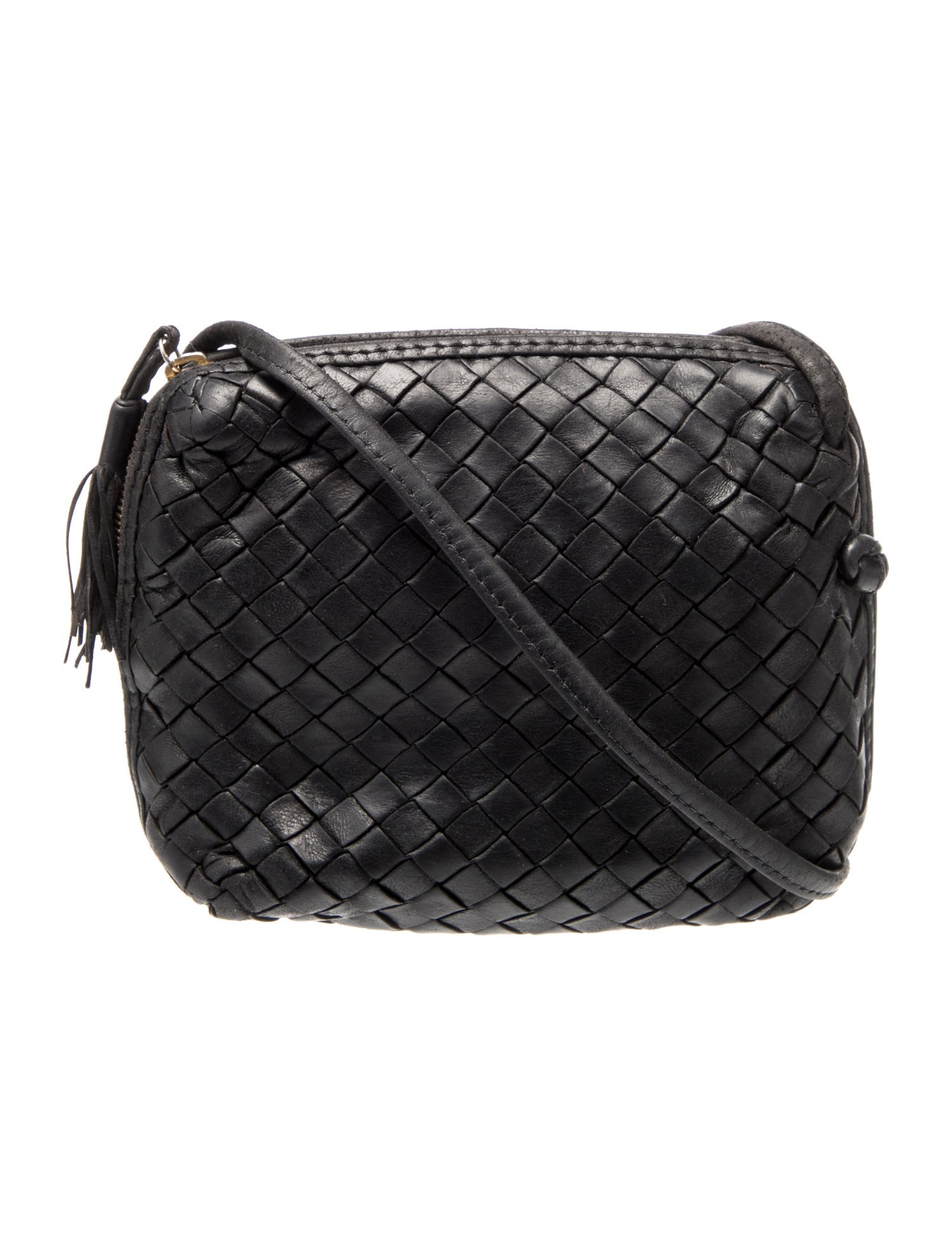 Bottega Veneta Intrecciato Crossbody Bag - Black Crossbody Bags