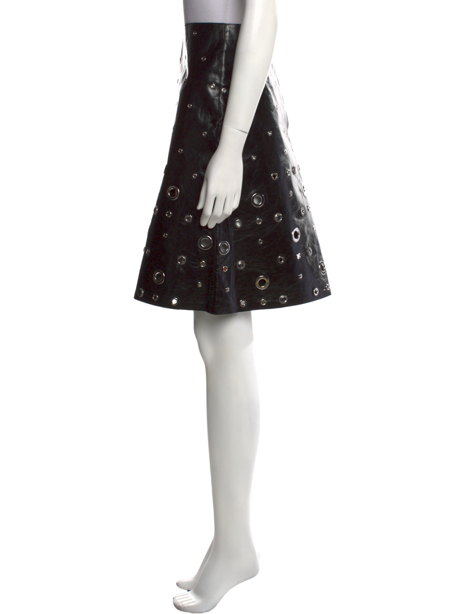 Bottega Veneta Calf Leather Knee-Length Skirt w/ Tags