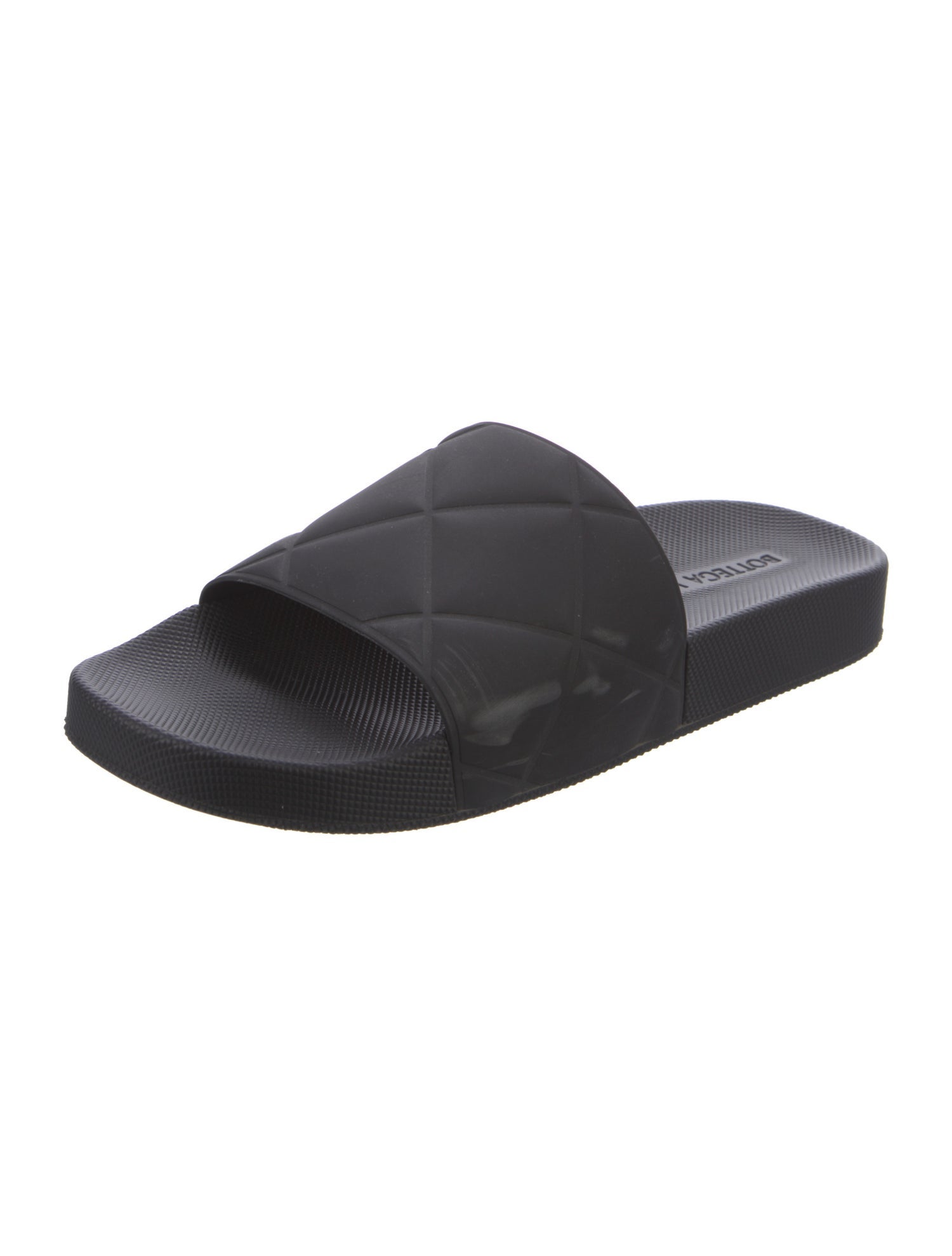 Bottega Veneta Quilted Pattern Rubber Slides