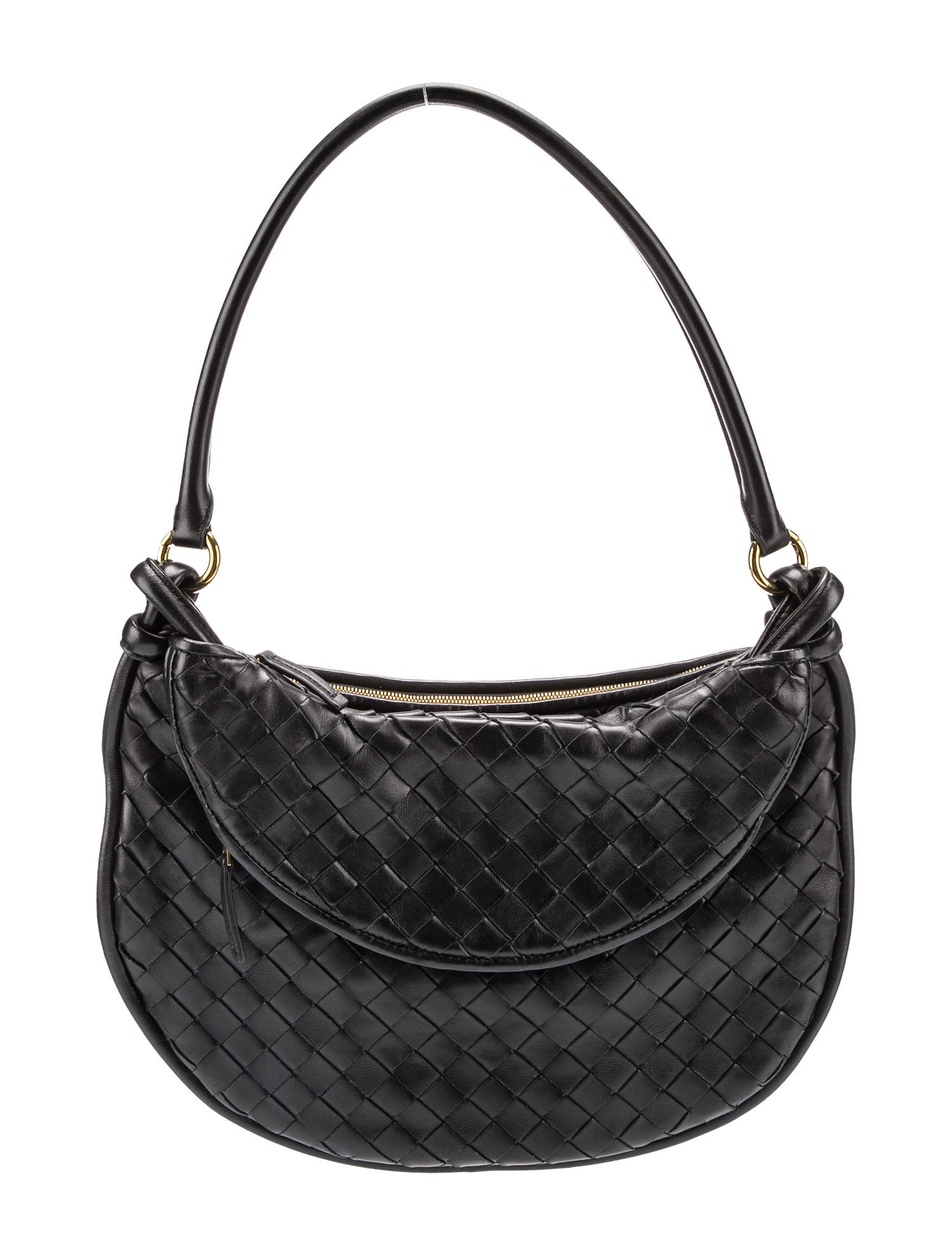 Bottega Veneta Leather Solstice Baby - Black Shoulder Bags