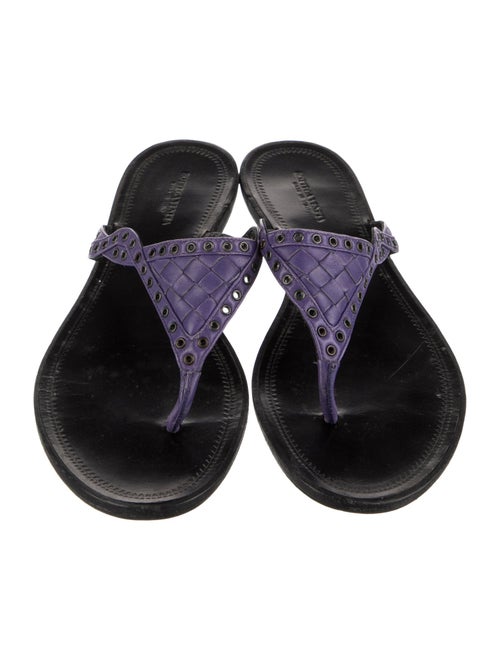 Bottega Veneta Intrecciato Weave Leather Slides