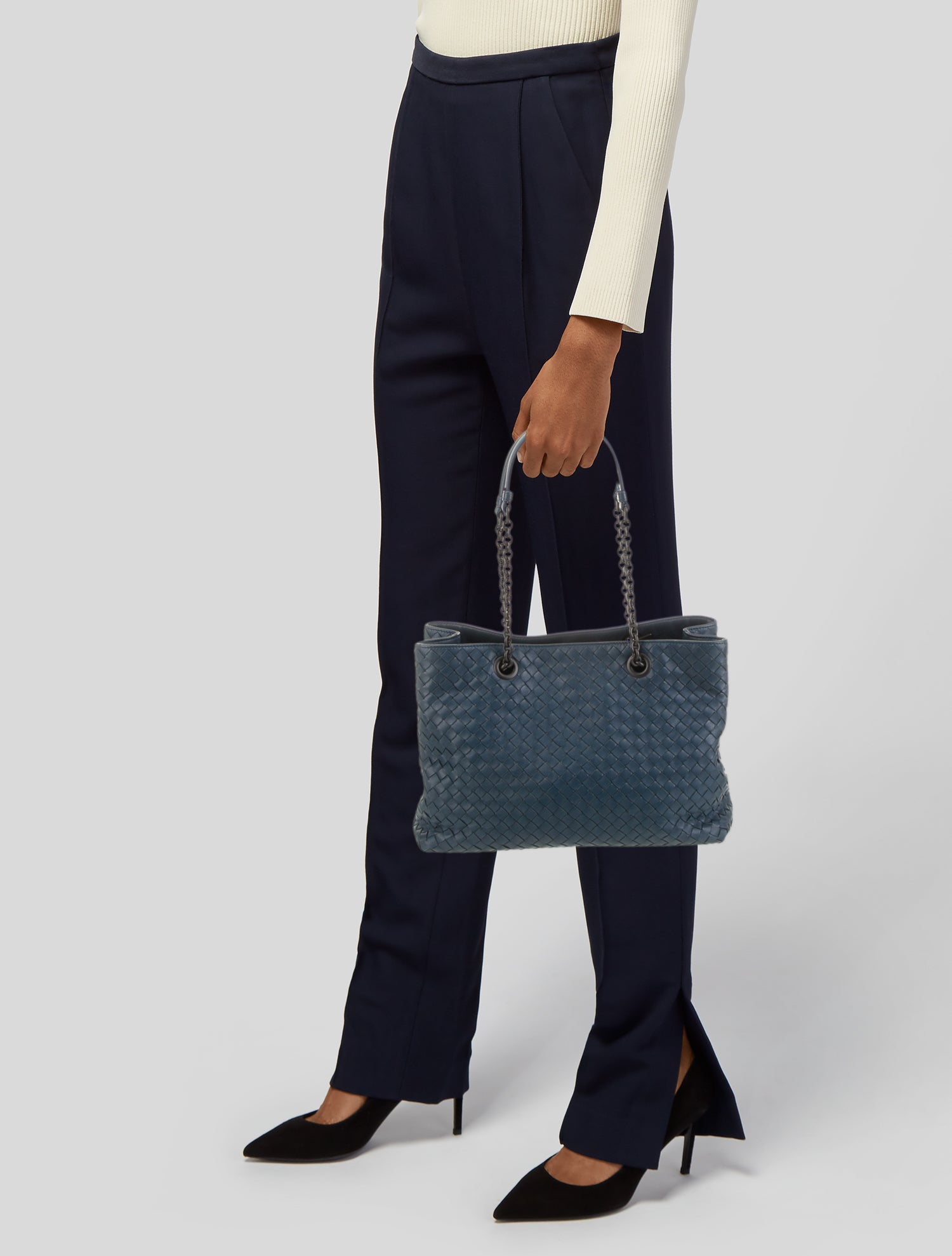 Bottega Veneta Intrecciato Chain Tote Medium