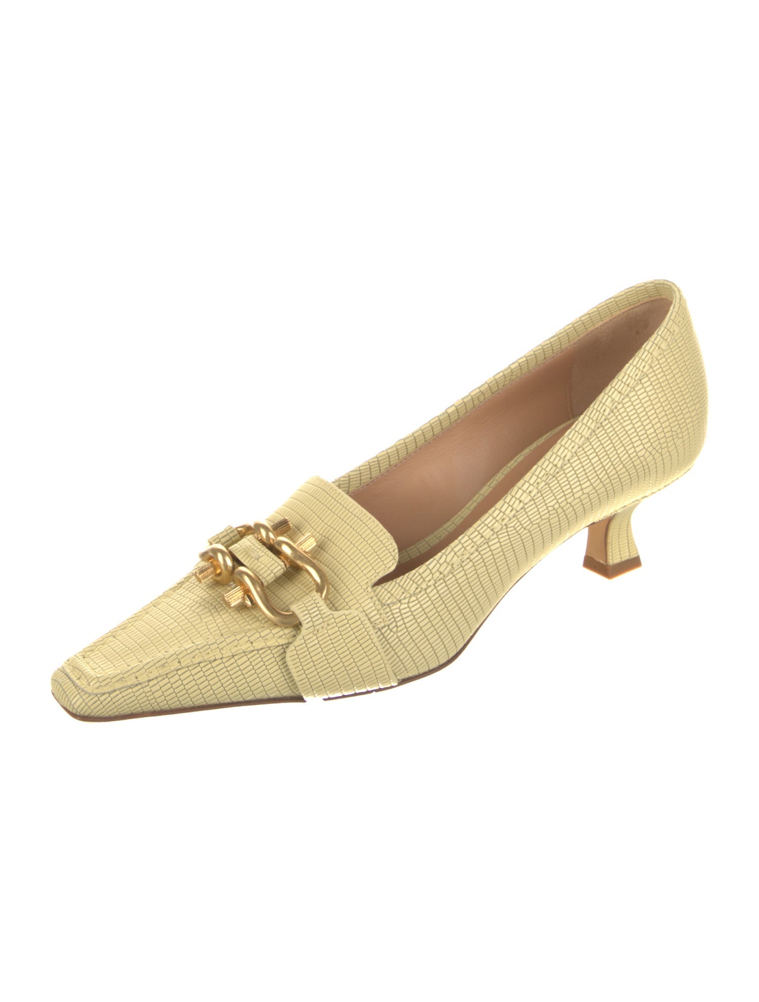 Bottega Veneta Embossed Leather Pumps w/ Tags