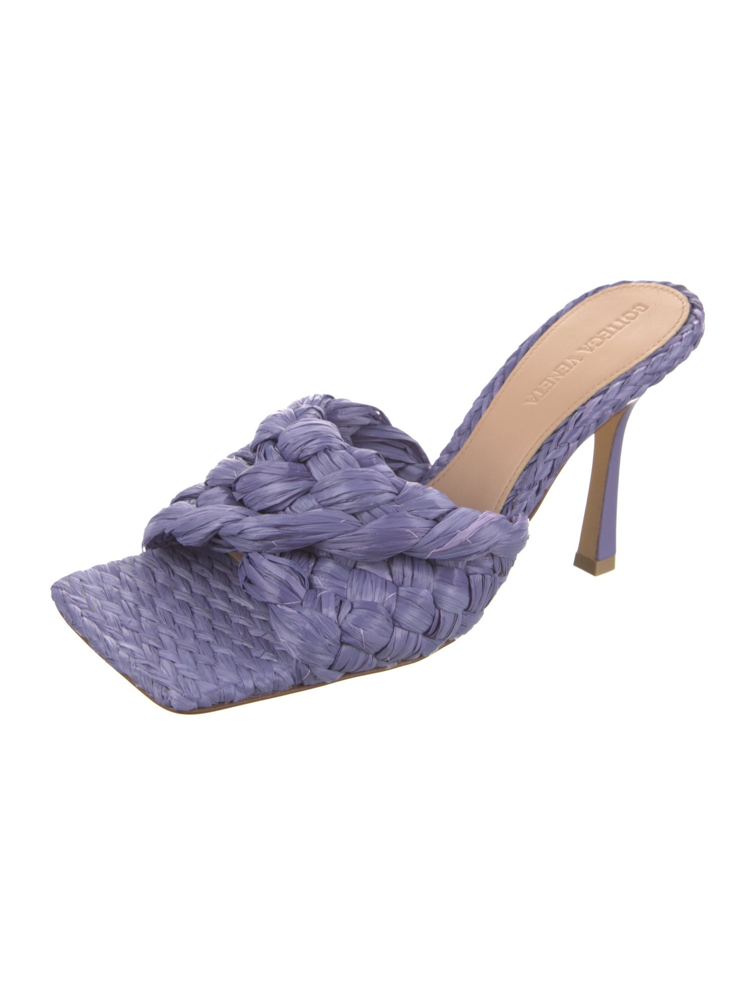 Bottega Veneta Raffia Animal Print Slides w/ Tags