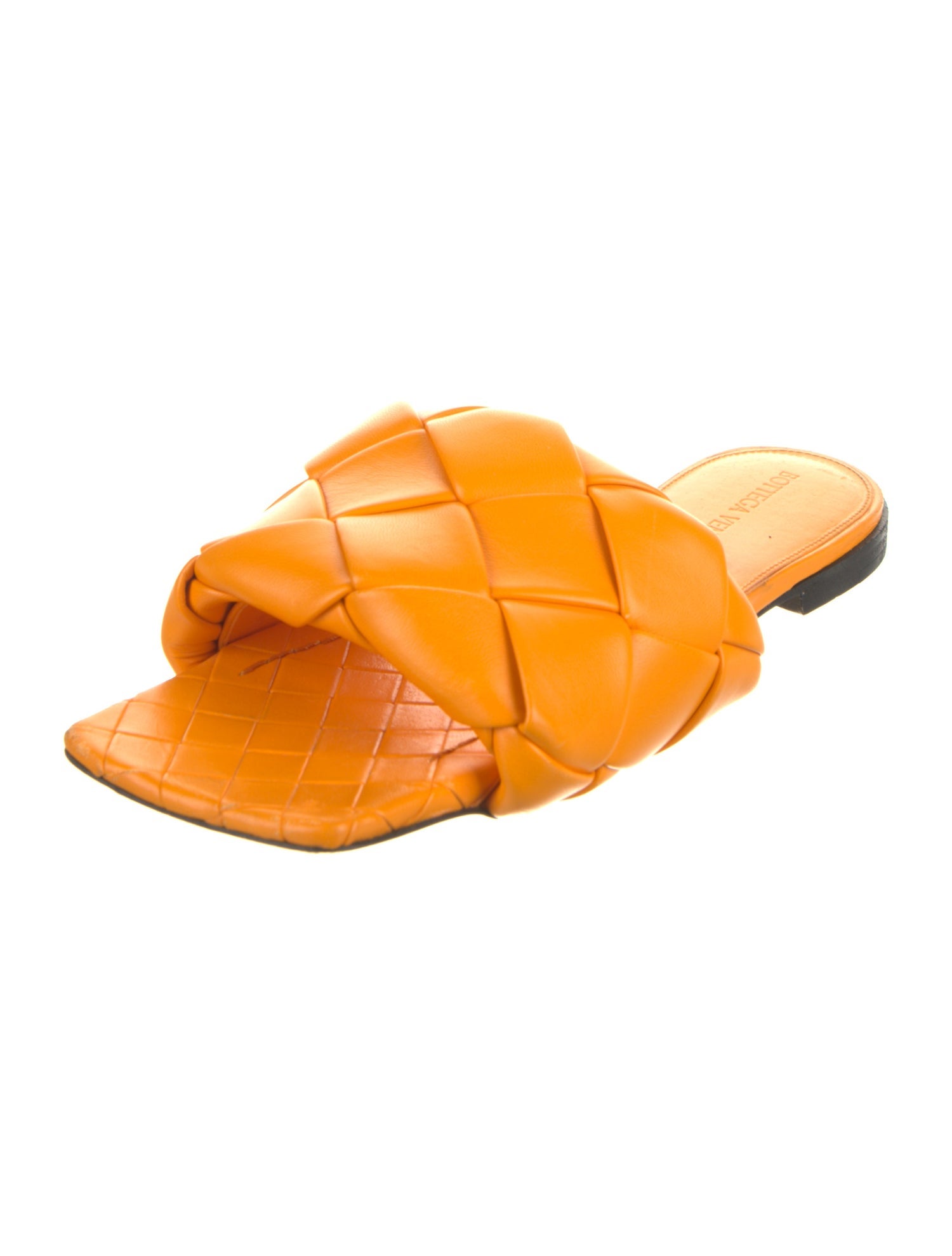 Bottega Veneta Intrecciato Weave Leather Slides