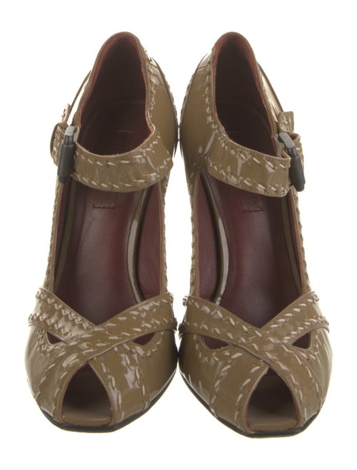 Bottega Veneta Patent Leather Whipstitch Trim Pumps