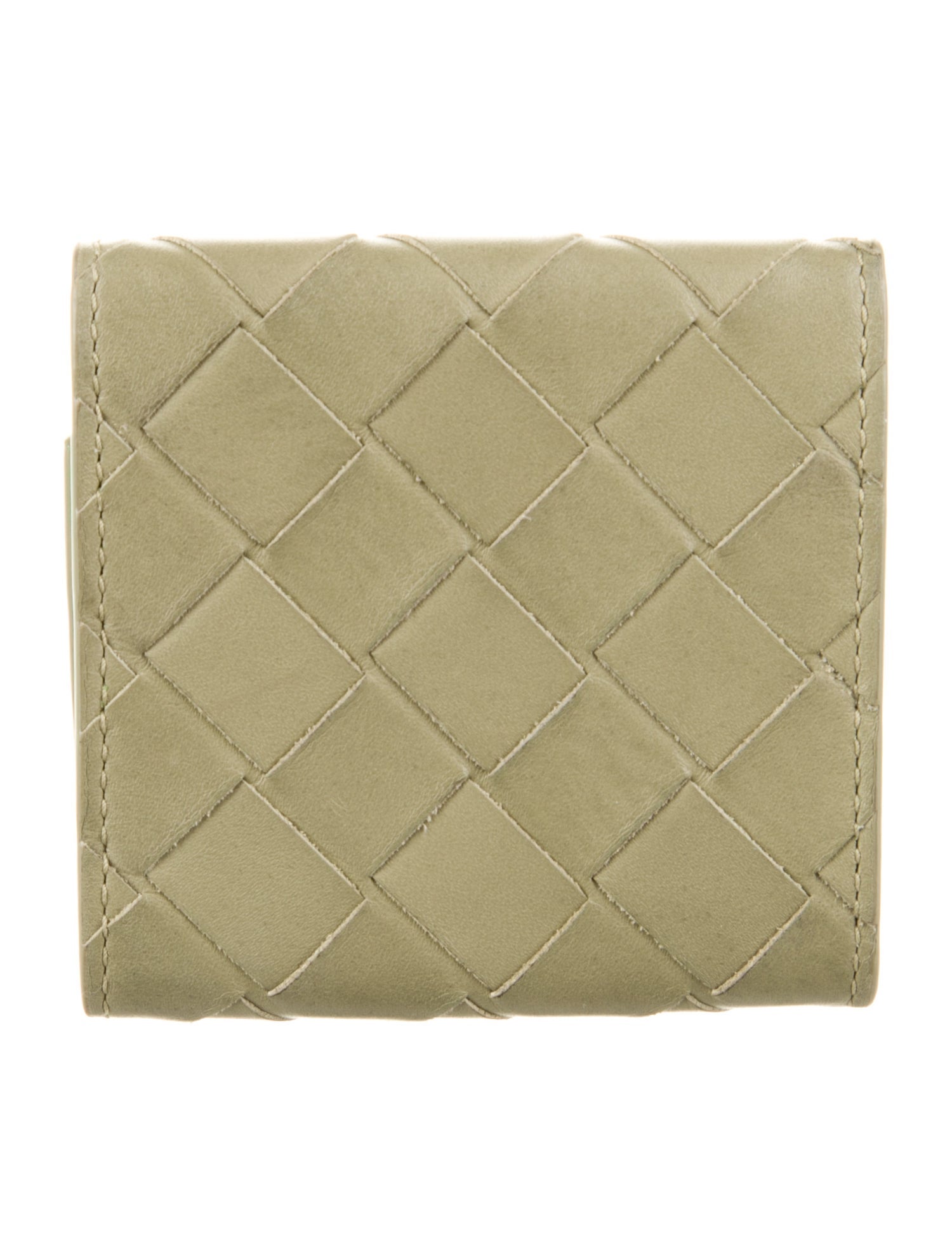 Bottega Veneta Coin Purse Intrecciato Weave Compact Wallet