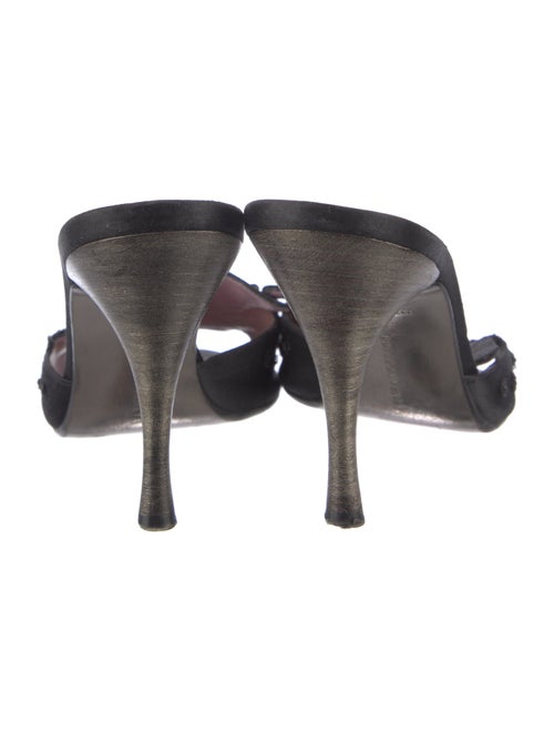 Bottega Veneta Satin Beaded Accents Slides